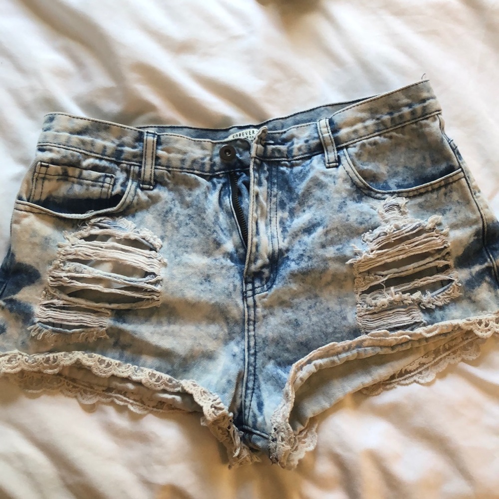 Denim shorts